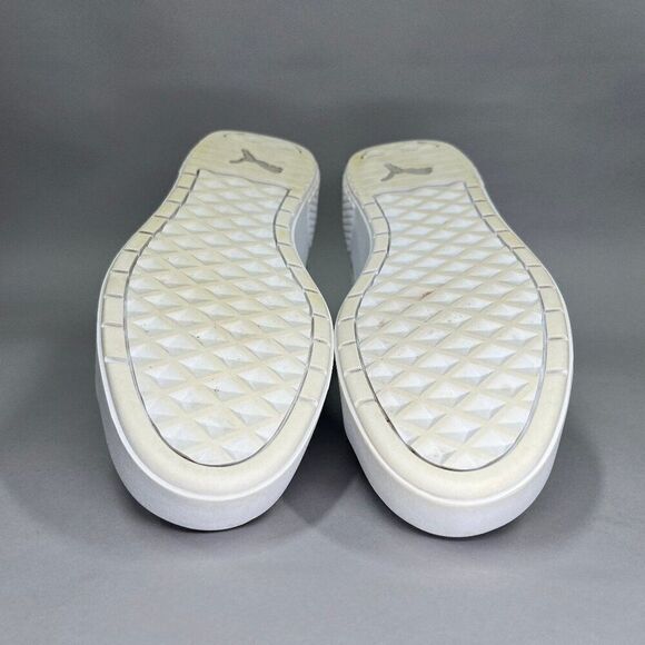 Puma Women's Size 10 Smash‎ Platform v2 White Leather Sneakers - Picture 10 of 11